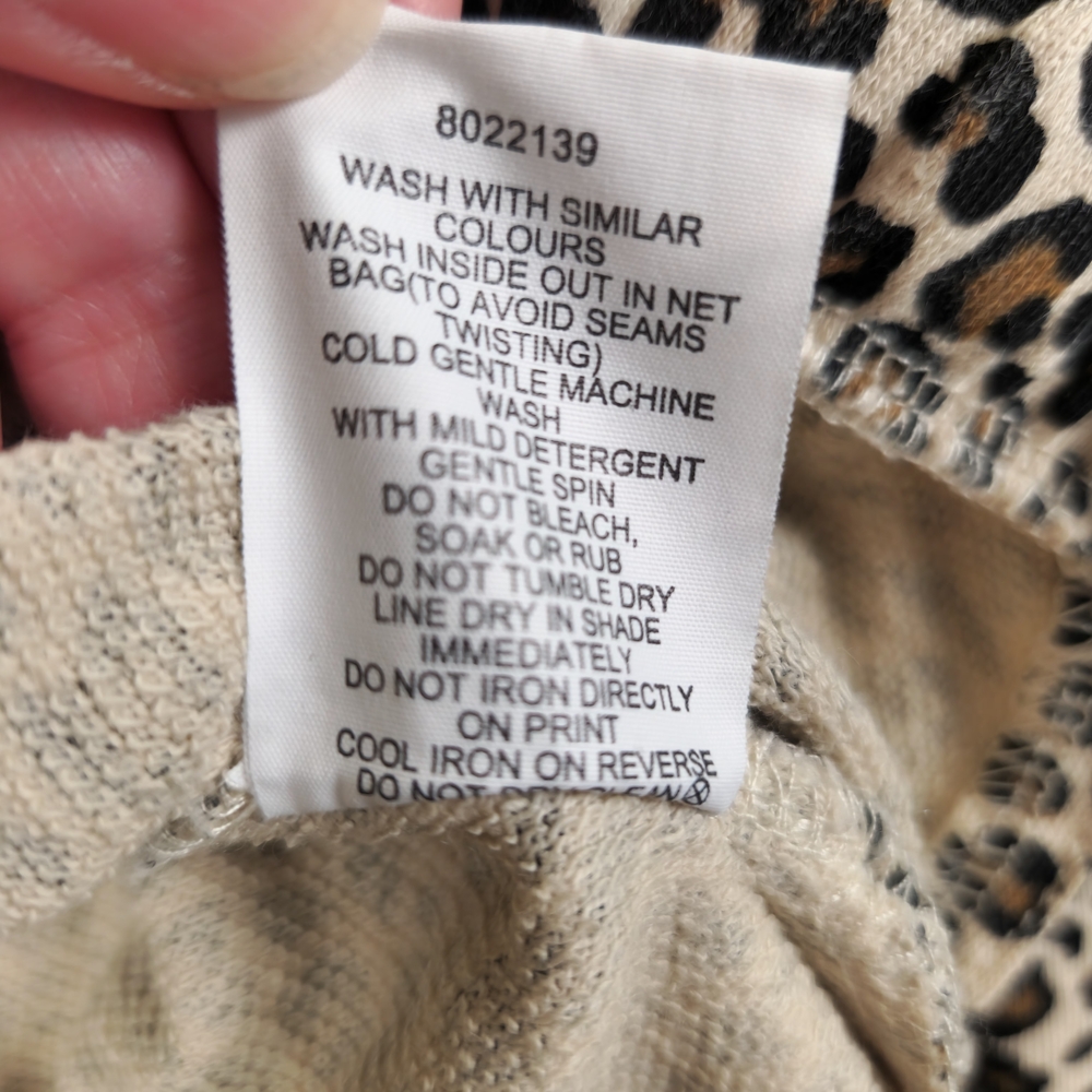 Seed Heritage Leopard Print Top‎ with Side Slits And Drawstring Size 8 - Picture 8 of 8